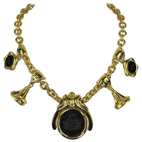 fendi nevklace|vintage fendi necklace.